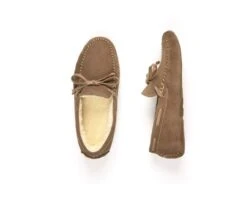 Chaussons Homme Croûte De Velours Taupe -Boutique Pop Mey Edlich 0056501g chaussons doubles laine veritable velours taupe 3