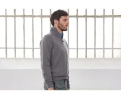 Pull Col Zippé Homme Laine Gris Chiné - KENNETH 10 Pull Col Zippé Homme Laine Gris Chiné - KENNETH -Boutique Pop Mey Edlich 0060101d kenneth gris chine 3bis