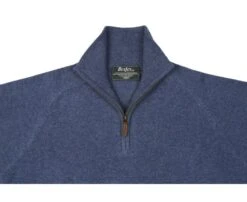 Pull Homme Laine Col Zippé Bleu Foncé Chiné - KENNETH -Boutique Pop Mey Edlich 0060102w kenneth bleu fonce chine 7