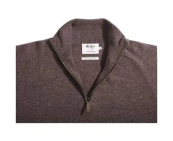 Pull Homme Laine Col Zippé Marron Brun - KENNETH -Boutique Pop Mey Edlich 006010bq kenneth marron brun 5