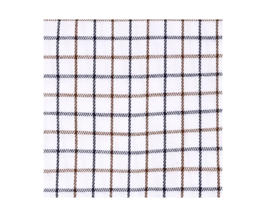 Chemise Flanelle Carreaux Bleus Et Beiges - LINDSAY 9 Chemise Flanelle Carreaux Bleus Et Beiges - LINDSAY – Image 7