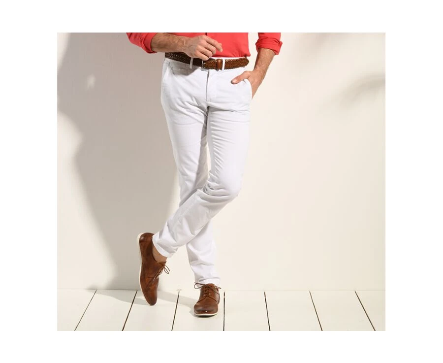 Pantalon Chino Homme Blanc - KYRK 3 Pantalon Chino Homme Blanc - KYRK