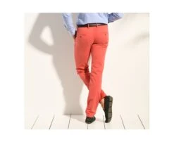 Pantalon Chino Homme Corail - KYRK -Boutique Pop Mey Edlich 0082202t kyrk corail 3