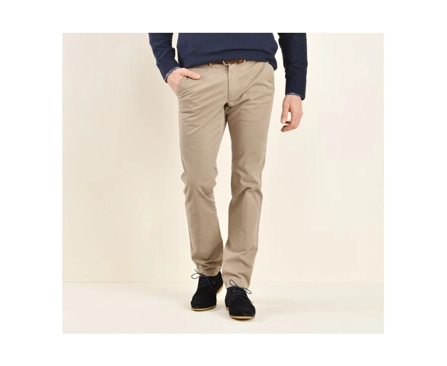 Pantalon Chino Homme Taupe Clair - KYRK 3 Pantalon Chino Homme Taupe Clair - KYRK