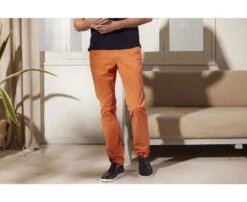 Pantalon Chino Homme Orange Givré - KYRK