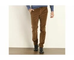 Pantalon Chino Velours Côtelé Homme Camel Foncé - NORMAN