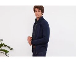 Gilet Zippé Homme Laine Bleu Marine - KANE -Boutique Pop Mey Edlich 0092400w kane navy 3