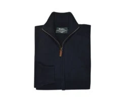 Gilet Zippé Homme Laine Bleu Marine - KANE -Boutique Pop Mey Edlich 0092406t kane bleu marine 6