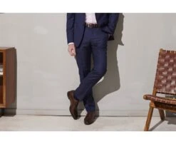 Pantalon De Costume Homme Bleu Pétrole - LAZARE