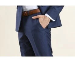 Pantalon De Costume Homme Bleu Franc - LAZARE -Boutique Pop Mey Edlich 0095703j pantalon lazare bleu franc 4