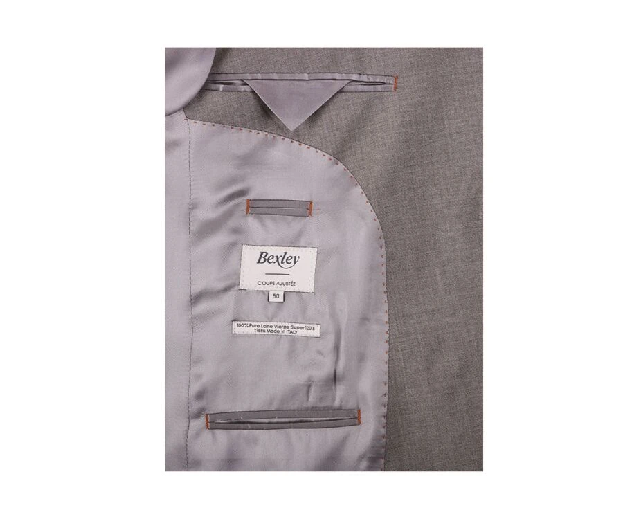 Veste De Costume Homme Taupe Chiné - LAZARE 6 Veste De Costume Homme Taupe Chiné - LAZARE – Image 4