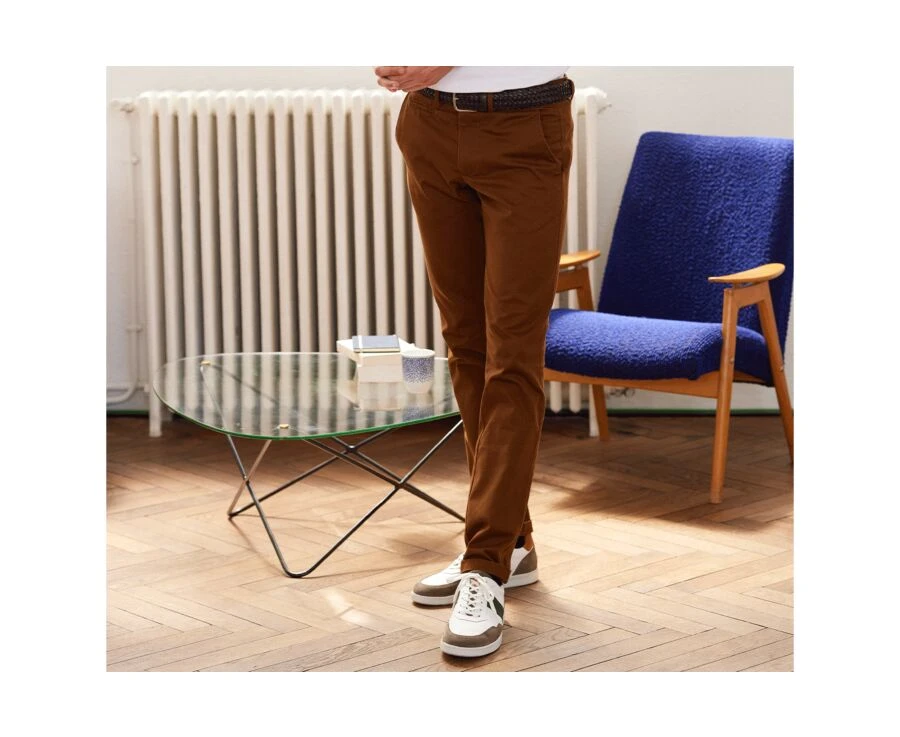 Pantalon Chino Homme Caramel Foncé - NIGEL II 3 Pantalon Chino Homme Caramel Foncé - NIGEL II