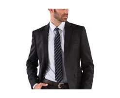 Cravate Homme Soie Marine Rayée Bleu Ciel -Boutique Pop Mey Edlich 0097105h cravatesoierayee marine et bleu ciel 2