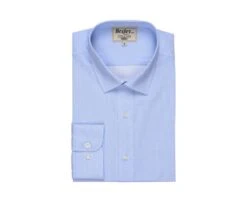 Chemise Blanche Imprimée Motifs Bleus - Col Français - OSCAR 11 Chemise Blanche Imprimée Motifs Bleus - Col Français - OSCAR -Boutique Pop Mey Edlich 00978009 oscar bleu clair et blanc 1