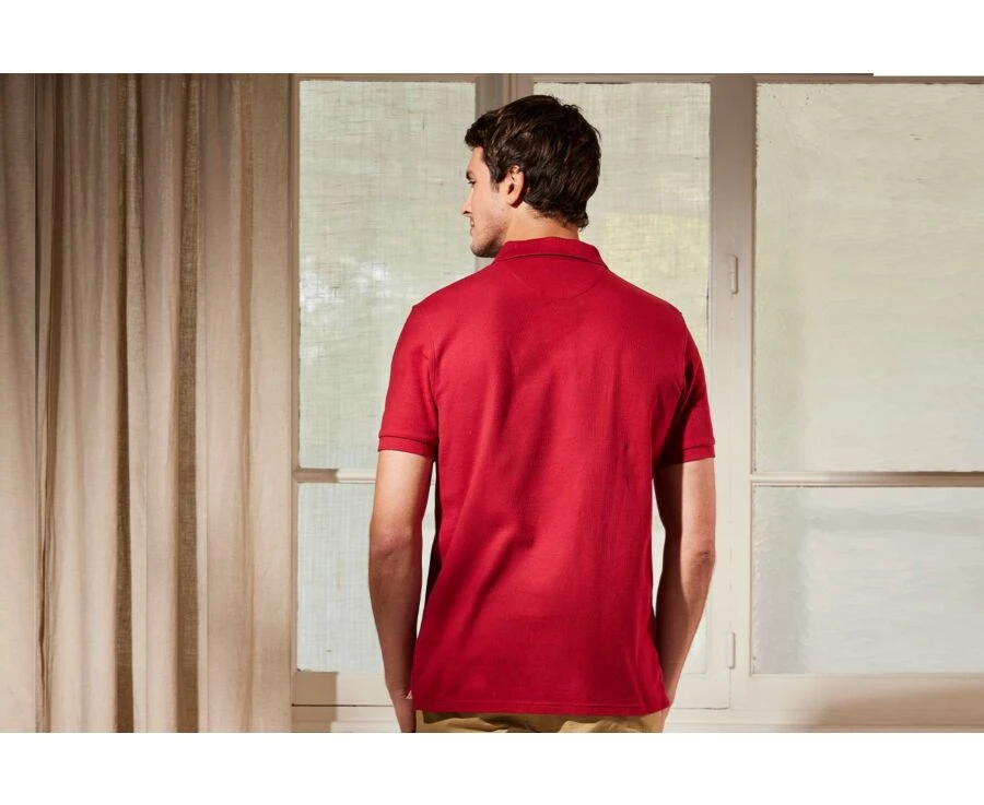Polo Homme Rouge Sombre - ANDY II 4 Polo Homme Rouge Sombre - ANDY II – Image 2