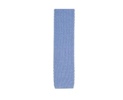 Cravate Tricot Homme Bleu Ciel -Boutique Pop Mey Edlich 01013007 cravate coton unie tricot bleu ciel 2