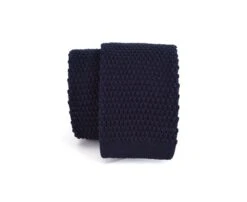 Cravate Tricot Homme Marine -Boutique Pop Mey Edlich 0101300u cravatecotonunietricot marine 4
