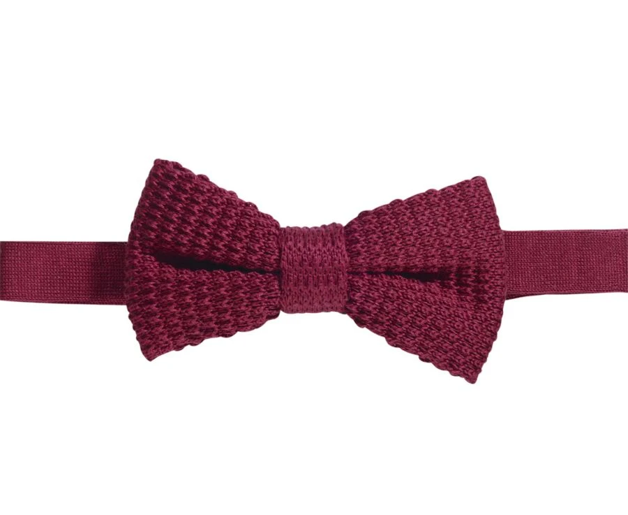 Noeud Papillon Tricot Bordeaux 3 Noeud Papillon Tricot Bordeaux