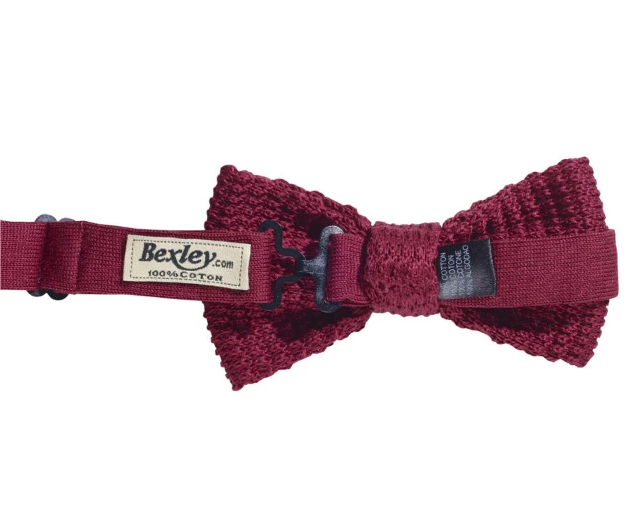 Noeud Papillon Tricot Bordeaux 4 Noeud Papillon Tricot Bordeaux – Image 2