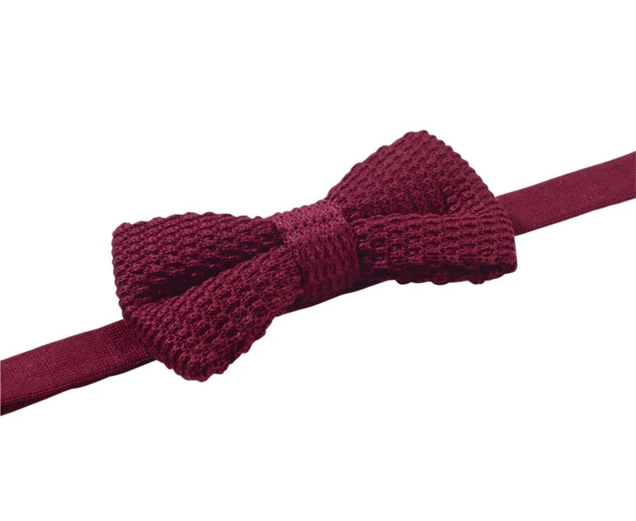 Noeud Papillon Tricot Bordeaux 5 Noeud Papillon Tricot Bordeaux – Image 3