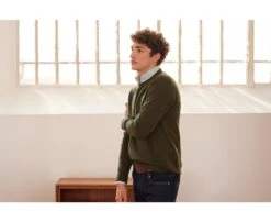 Pull Homme Laine Col Rond Vert - CONAN -Boutique Pop Mey Edlich 0104204n conan vert 2