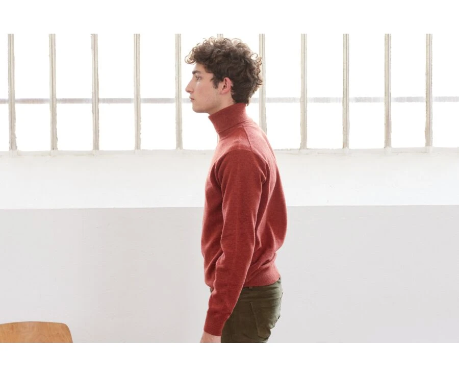 Pull Col Roulé Homme Laine Epine Chiné - EMERIC 5 Pull Col Roulé Homme Laine Epine Chiné - EMERIC – Image 3