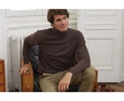 Pull Laine Homme Col Roulé Marron Brun - EMERIC -Boutique Pop Mey Edlich 010430bq emeric marron brun 3