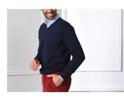 Pull Homme Laine Col V Navy - ELIAN -Boutique Pop Mey Edlich 0104400w elian navy 3