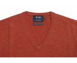Pull Col V Homme Laine Rouge Ambre - ELIAN -Boutique Pop Mey Edlich 010440bl elian rouge ambre 5