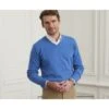 Pull Homme Laine Col V Bleu Mer - ELIAN -Boutique Pop Mey Edlich 010440bm elian bleu mer 1