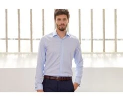 Chemise Bleu Pâle à Boutons De Manchettes - PAOLO