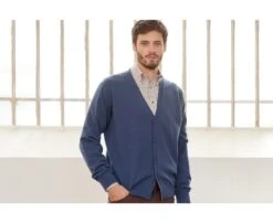 Gilet Homme Laine Bleu Pétrole - OWEN II