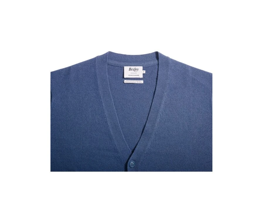 Gilet Homme Laine Bleu Pétrole - OWEN II 7 Gilet Homme Laine Bleu Pétrole - OWEN II – Image 5