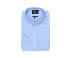 Chemise Bleue Carreaux Fins Blancs - Poche - CLAYN MC -Boutique Pop Mey Edlich 01158009 claynmc bleu clair et blanc 1