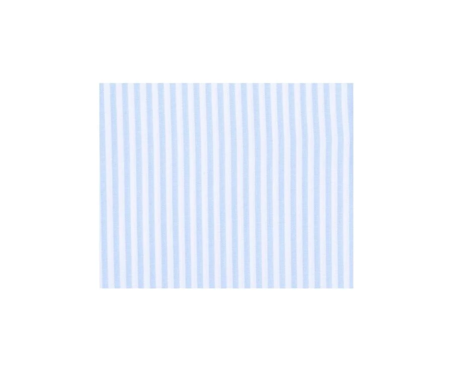 Chemise Coton Rayée Bleu Clair Et Blanc - MAXIMILIEN 9 Chemise Coton Rayée Bleu Clair Et Blanc - MAXIMILIEN – Image 7