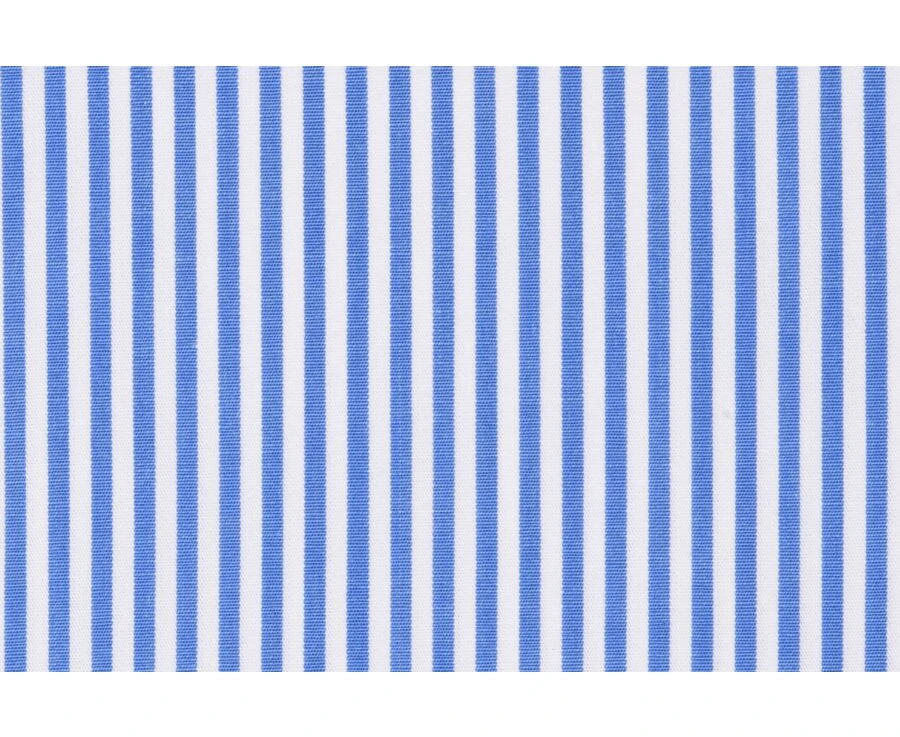 Chemise Coton Rayée Bleu Et Blanc - MAXIMILIEN 8 Chemise Coton Rayée Bleu Et Blanc - MAXIMILIEN – Image 6