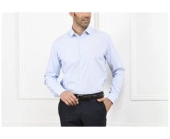 Chemise Blanche à Rayures Bleues - ANSELME