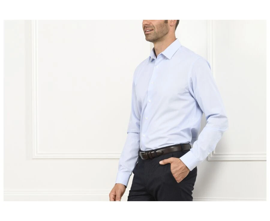 Chemise Blanche à Rayures Bleues - ANSELME 5 Chemise Blanche à Rayures Bleues - ANSELME – Image 3