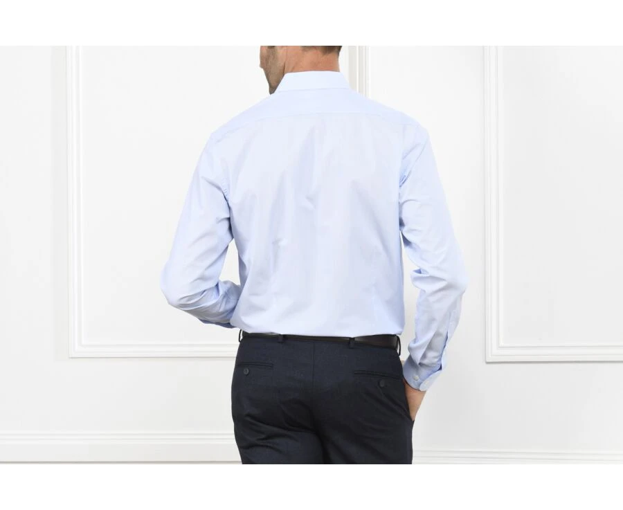 Chemise Blanche à Rayures Bleues - ANSELME 4 Chemise Blanche à Rayures Bleues - ANSELME – Image 2