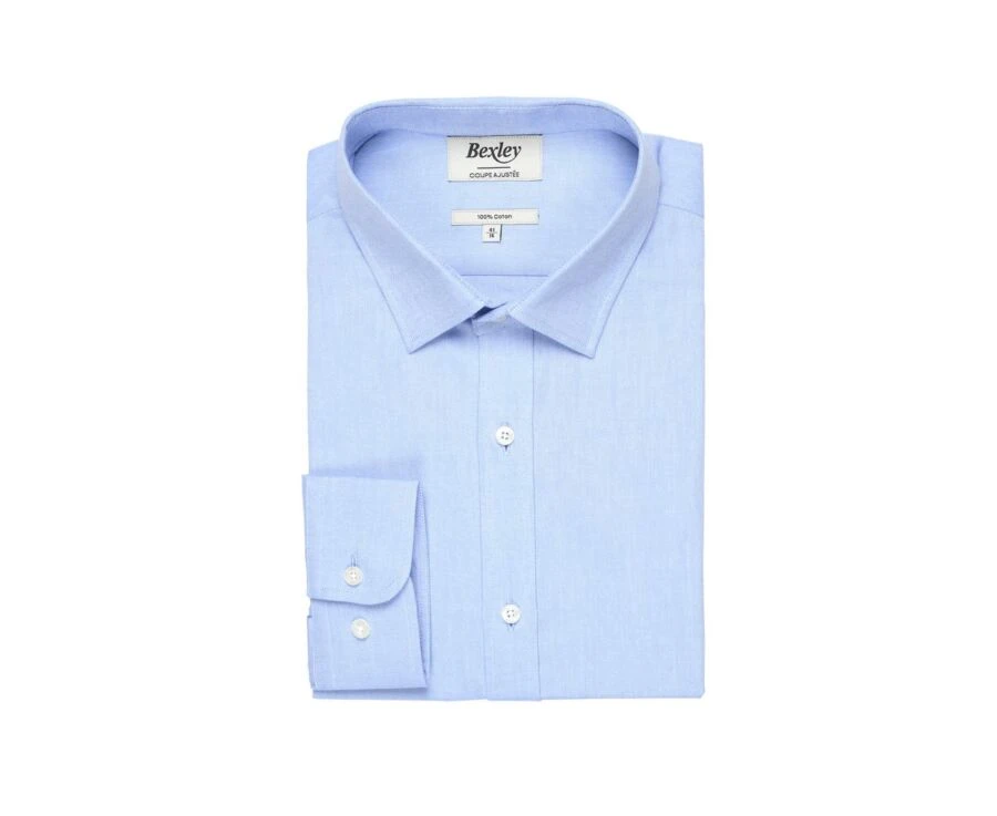 Chemise Oxford Coton Bleu Ciel - EVRARD 5 Chemise Oxford Coton Bleu Ciel - EVRARD – Image 4