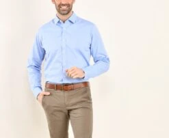 Chemise Oxford Coton Bleu Ciel - EVRARD