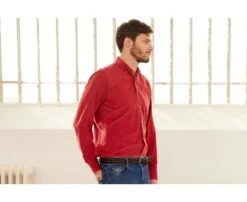Chemise En Velours Corail Foncé - WAYNE -Boutique Pop Mey Edlich 0123103l wayne corail fonce 3bis