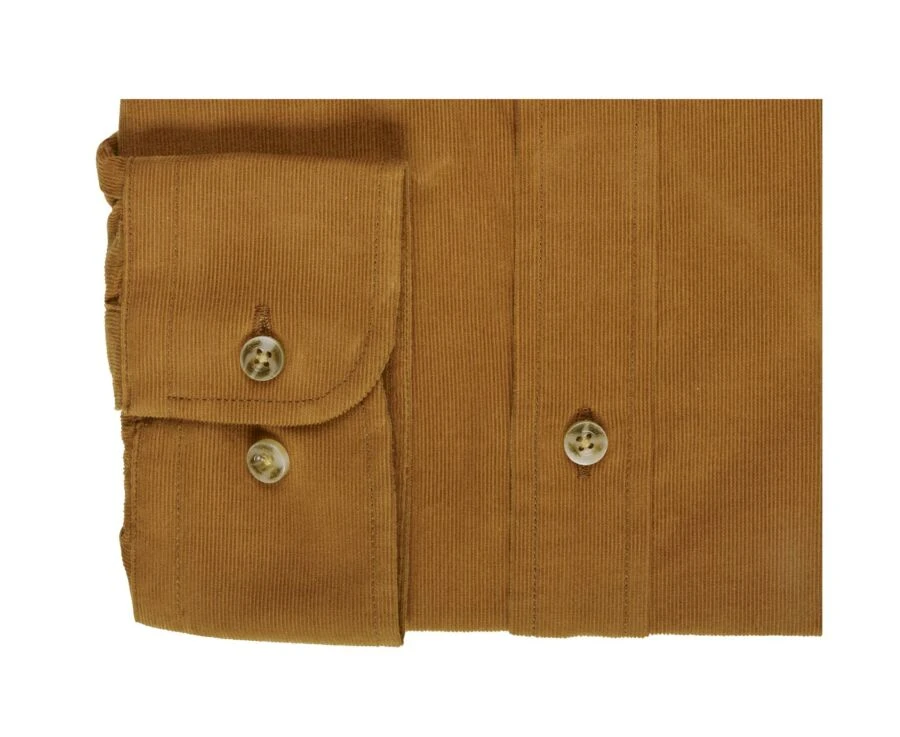 Chemise En Velours Caramel - WAYNE 8 Chemise En Velours Caramel - WAYNE – Image 6