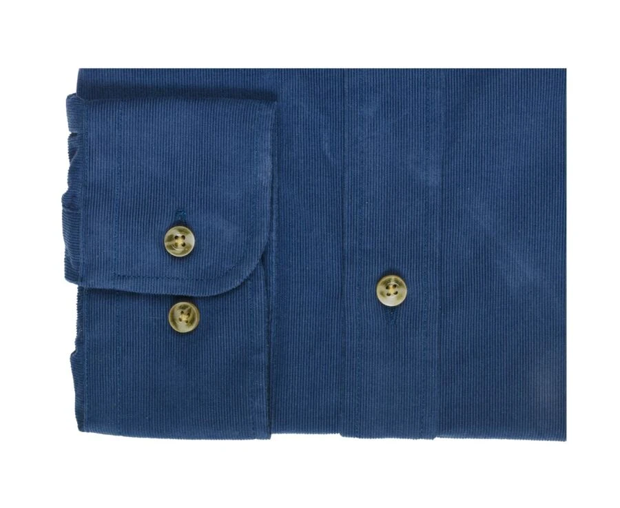 Chemise En Velours Bleu Denim - WAYNE 7 Chemise En Velours Bleu Denim - WAYNE – Image 5