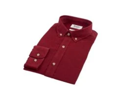 Chemise En Velours Rouge Sombre - WAYNE 13 Chemise En Velours Rouge Sombre - WAYNE -Boutique Pop Mey Edlich 0123108v wayne rouge sombre 5
