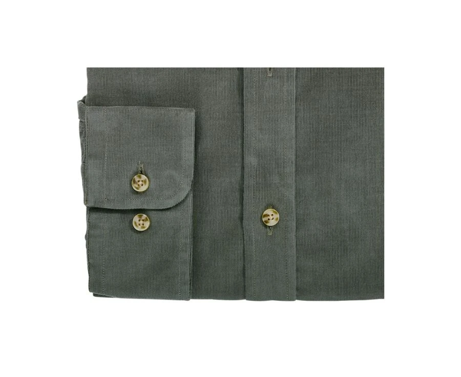 Chemise En Velours Vert Tilleul - WAYNE 8 Chemise En Velours Vert Tilleul - WAYNE – Image 6