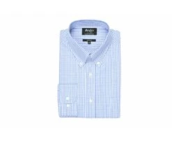 Chemise Coton Blanche à Carreaux Bleus - Poche - SCOTT 12 Chemise Coton Blanche à Carreaux Bleus - Poche - SCOTT -Boutique Pop Mey Edlich 0123400a scott bleu et blanc 1