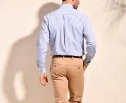 Chemise Coton Blanche à Carreaux Bleus - Poche - SCOTT 10 Chemise Coton Blanche à Carreaux Bleus - Poche - SCOTT -Boutique Pop Mey Edlich 0123400a scott bleu et blanc 3