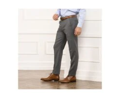 Pantalon Habillé Homme Gris Clair Chiné - LÉONARD -Boutique Pop Mey Edlich 0123806k pantalonleonard gris chine 2