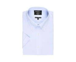 Chemise Coton Bleu Pâle - Col Américain - PATRICK MC -Boutique Pop Mey Edlich 01269004 patrick mc blanc 1